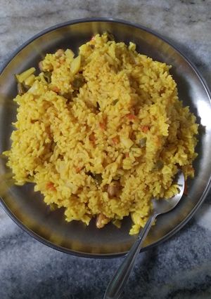 A picture of Healthy red lentils khichdi.