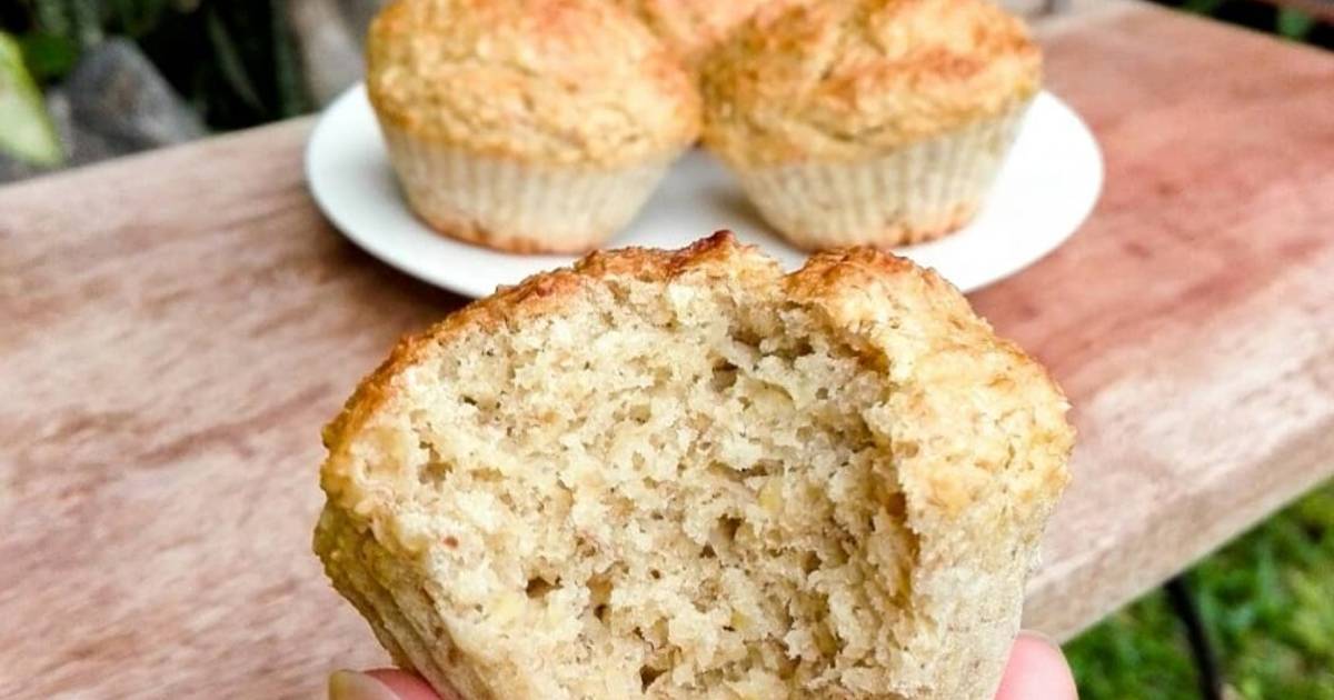 MUFFINS SALUDABLES DE BANANA (Fácil, rápido y económico) Receta de UN