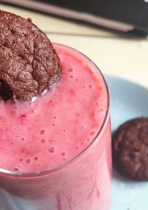 Une photo de Milkshake fruits rouges