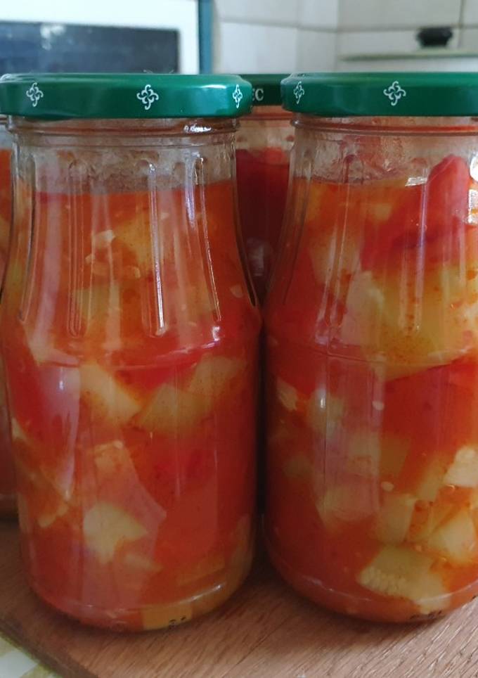 Кабачки в кухарському соусі, заготовка на зиму