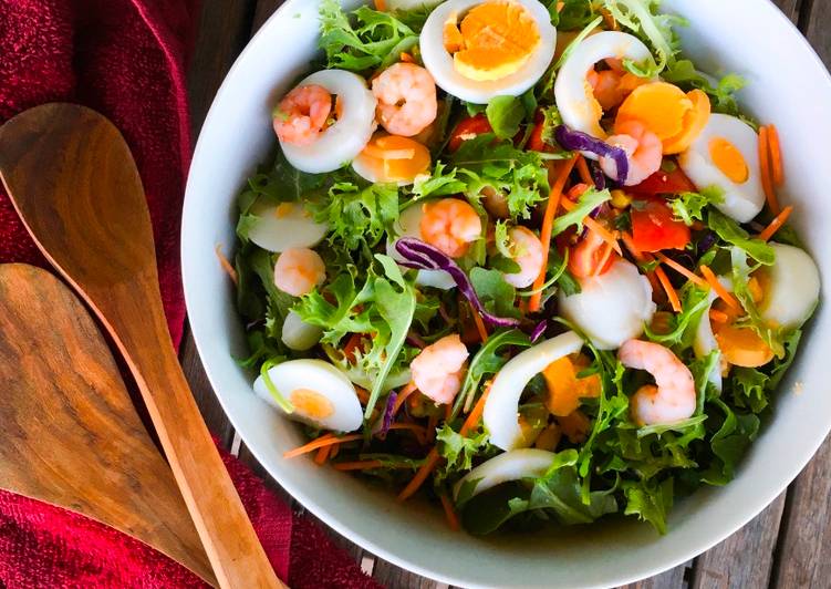 Camarão em salada de legumes - Tudogosreceitas