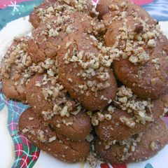 A picture of Greek Christmas Cookies (Melomakarona).