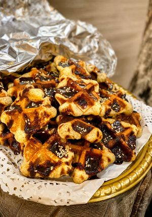 صورة لوصفة وافل الكليجا الصغير..،🍪