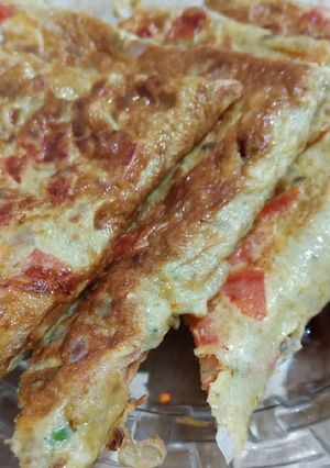 A picture of Masala Bread Omlette Street Food.