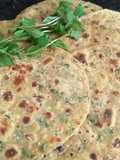 No Masala Mint (Pudina)- Coriander (Dhana) Parathas