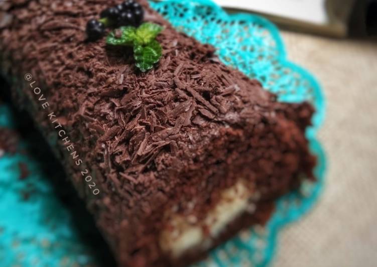 Resep Chocolate roll cake | Cara Bikin Chocolate roll cake Yang Lezat