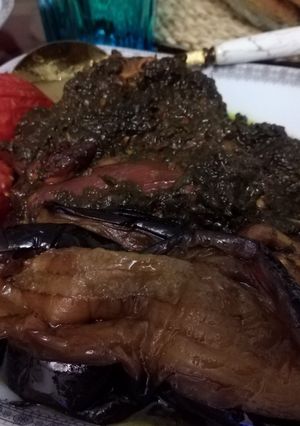 عکسی از دستور خورشت مرغ وگشنیز ونعناع