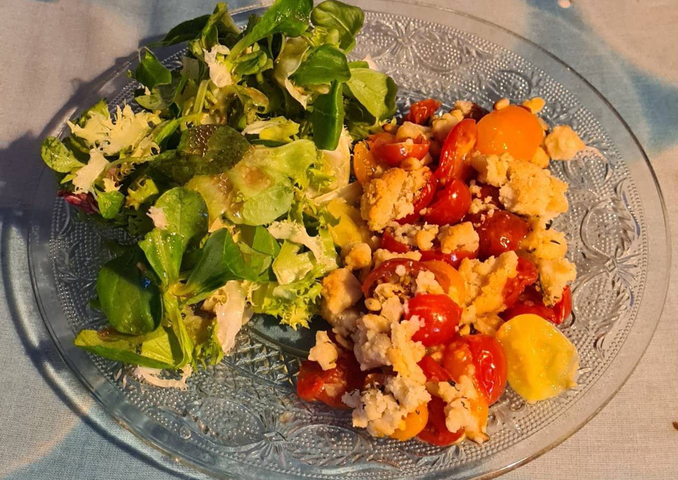 Crumble de tomates cerises