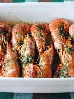 Una foto de Gambones al horno para Navidad súper fácil