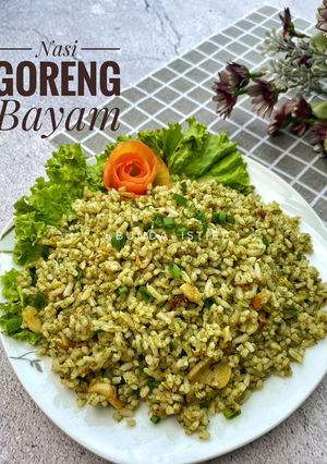 Foto resep Nasi goreng bayam