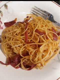 Foto resep Spaghetti Aglio olio smoked beef