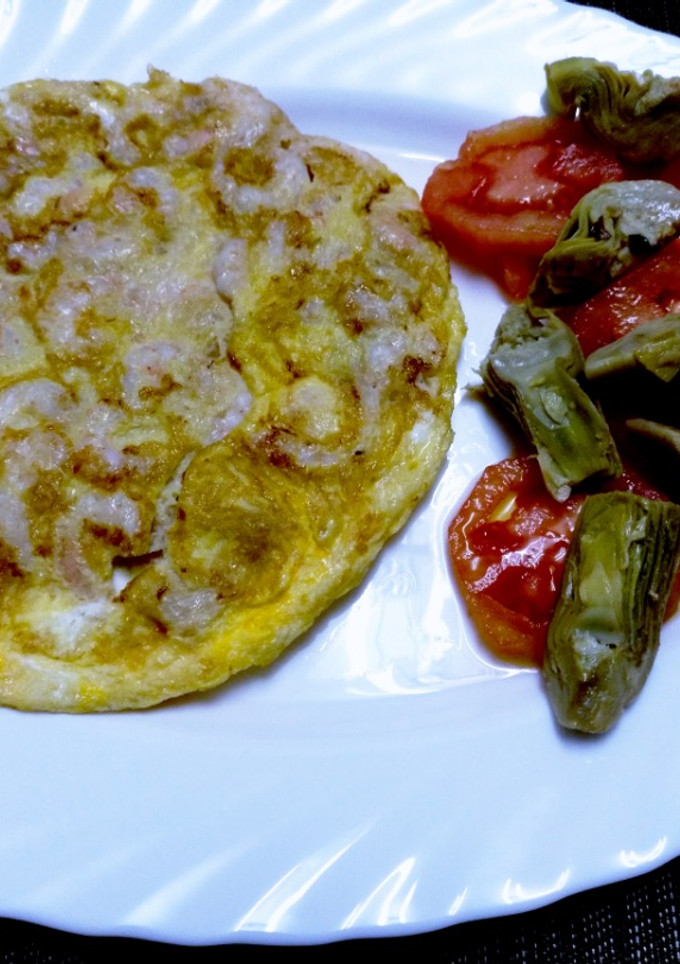 Una foto de Tortilla de gambas