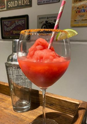 Una foto de Margarita frappé de sandía