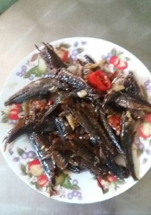 Hình của món Cá nục khô rim.
