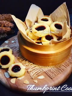 Foto resep Thumbprint Cookies Almond Blueberry