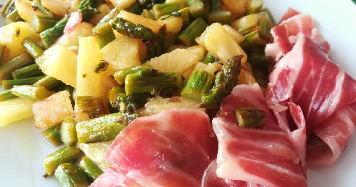 Espárragos Trigueros Con Piña Y Jamón Ibérico 🇪🇸 Receta De Sara Pa Cookpad 5109