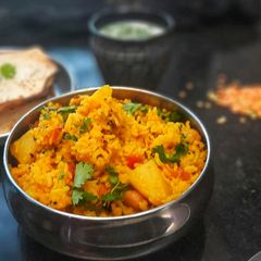 A picture of Rajesthani masalamoong daal khichdi.