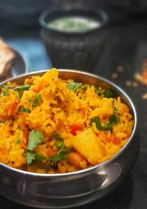 A picture of Rajesthani masalamoong daal khichdi.