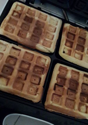 A picture of Improvised waffles.