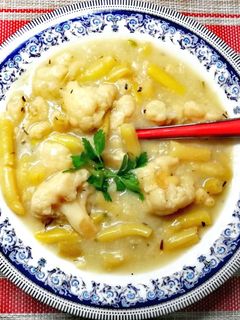 Regenor-os karfiolos zöldbabfőzelék kókusztejjel🥥🍶🍃 recept fotója