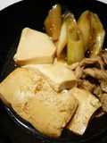 Easy Meat Tofu with Store-Bought Sukiyaki Sauce