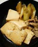 Easy Meat Tofu with Store-Bought Sukiyaki Sauce