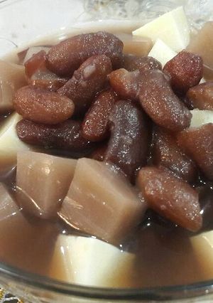 Hình của món Chè đậu đỏ thạch rau câu.