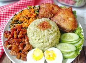 Foto resep Nasi lemak hijau pandan