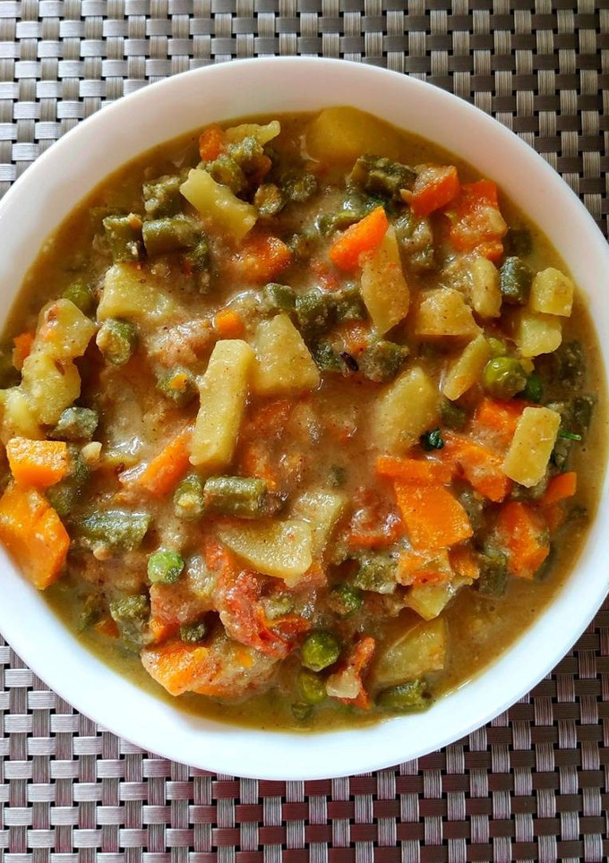 ஜீரோ எண்ணெய் காய்கறி குருமா செய்முறை முக்கிய புகைப்படம்