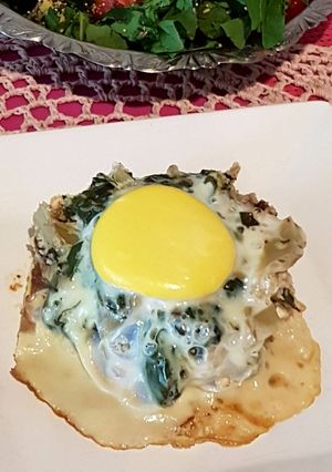 Una foto de Muslos de pollo verdulero a caballo