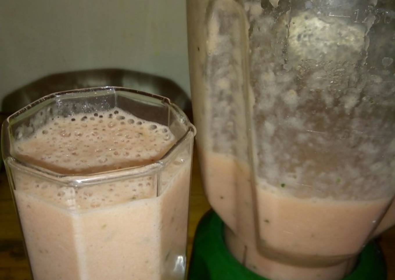Water melon and banana smoothie