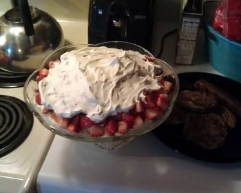 Popular Cuisine Fresh strawberry trifle Delicious and Healthy