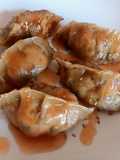 Gyozas de carne con salsa agridulce