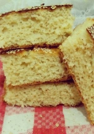 صورة لوصفة خبز بالسميد بدون عجن في 5 دقائق
