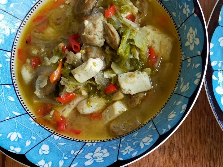 Cara Gampang Membuat Resep Oseng sawi putih bakso dan tahu yang Bikin Ngiler Anti Ribet, Sempurna