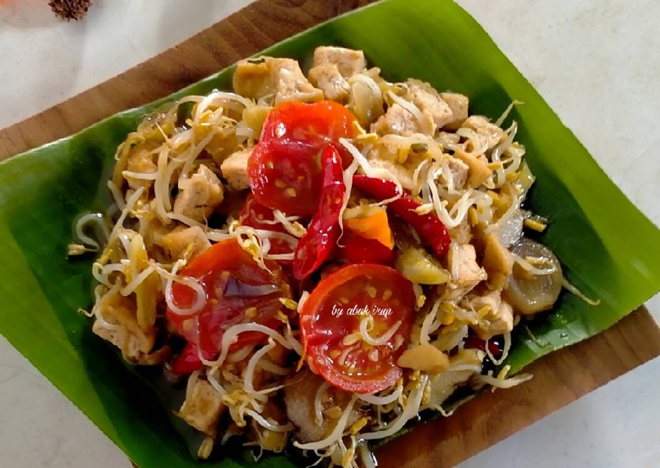 Tumis Tahu Taoge saus Tiram