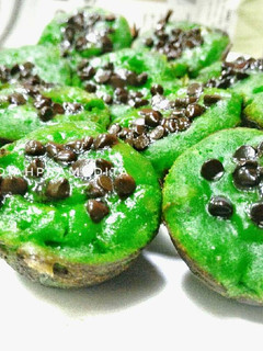 Foto resep Kue Cubit Pandan Pisang: Chocochips (tanpa telur)
