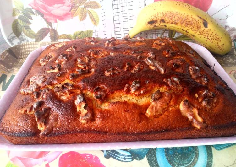 Bizcocho de plátano y yogurt de soja