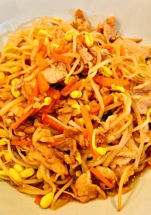 醬燒肉絲黃豆芽 的食譜成品照片