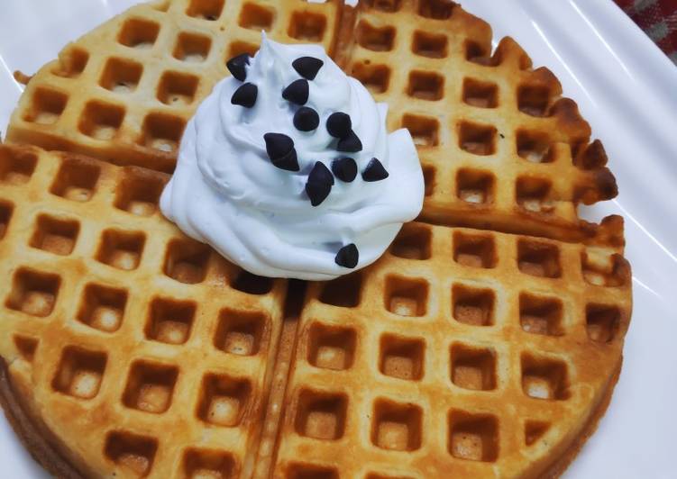 Simple Way to Prepare Homemade Eggless buttermilk waffles