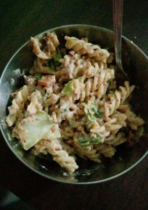 A picture of Healthy white sauce pasta.