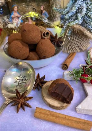 Une photo de Truffes au chocolat et épices à pain d'épices
