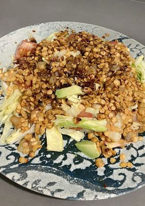 Una foto de Ensalada lentejas rojas