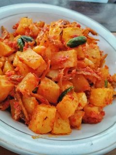 Foto resep Sambal goreng kentang, teri, udang & petai