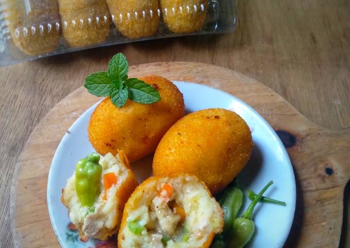 Resep Kroket Kentang Isi Ayam Sayur Oleh Linakuw Cookpad