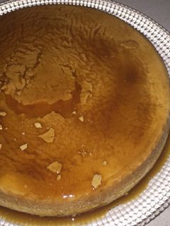 Una foto de Flan de queso