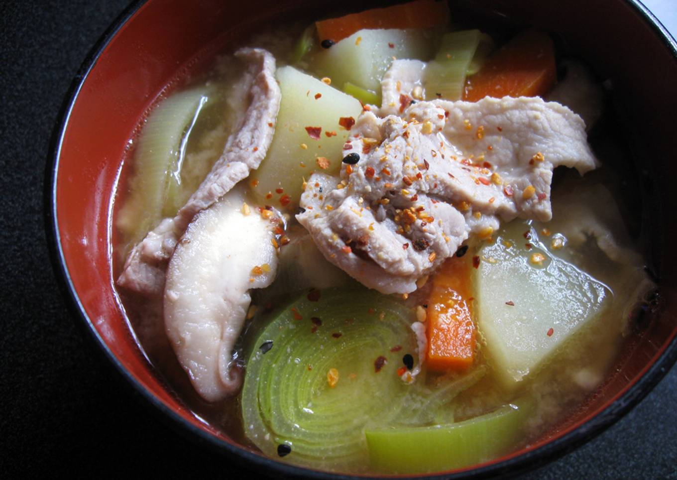 Leek & Pork Miso Soup