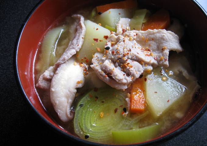 Leek & Pork Miso Soup