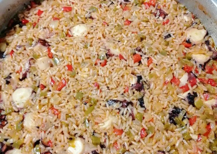 Arroz caldoso de pulpo