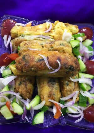 A picture of Potato seekh kabab.